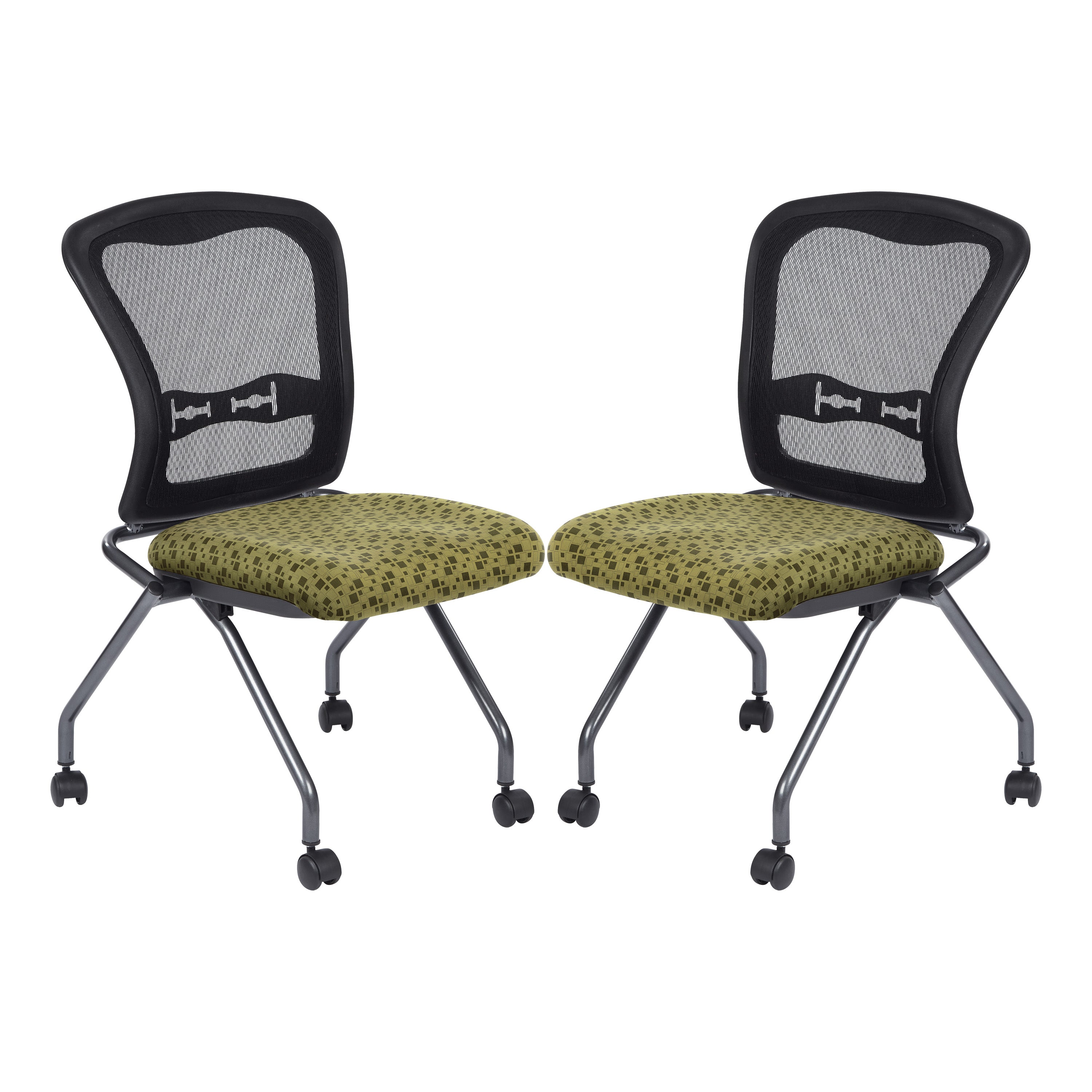 Deluxe Armless Folding Chair With ProGrid® Back